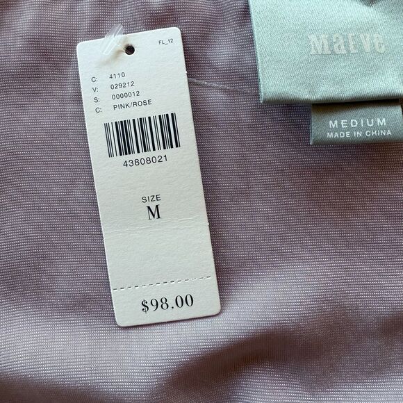 NWT Anthropologie Maeve Velvet Cut Out Camisole Scallop Edge Top in Mauve Pink M - Picture 11 of 15